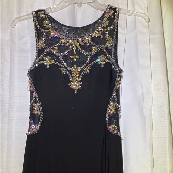 Black rhinestone prom/homecoming/ cocktail gown - Picture 3 of 5